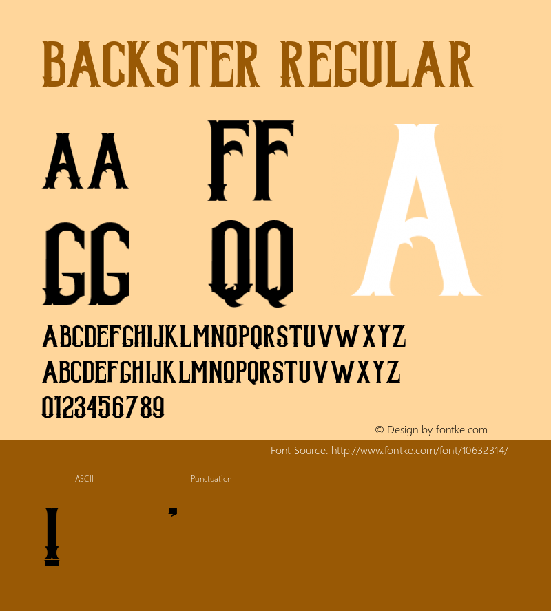 Backster Regular 1.000 Font Sample