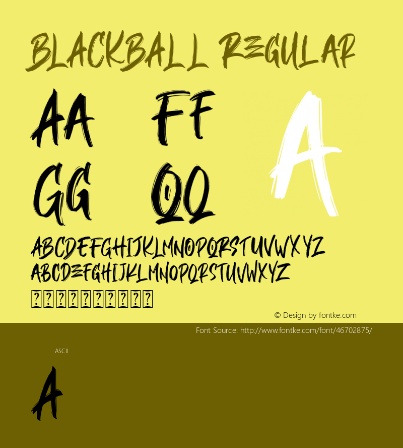 BLACKBALL Version 1.00;July 13, 2019;FontCreator 11.5.0.2430 64-bit Font Sample