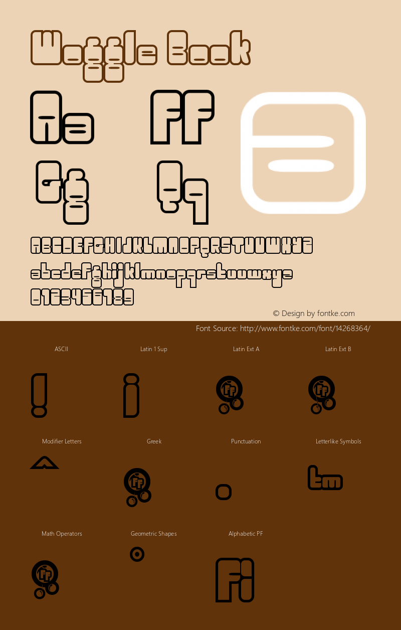 Woggle Book Version Macromedia Fontograp Font Sample