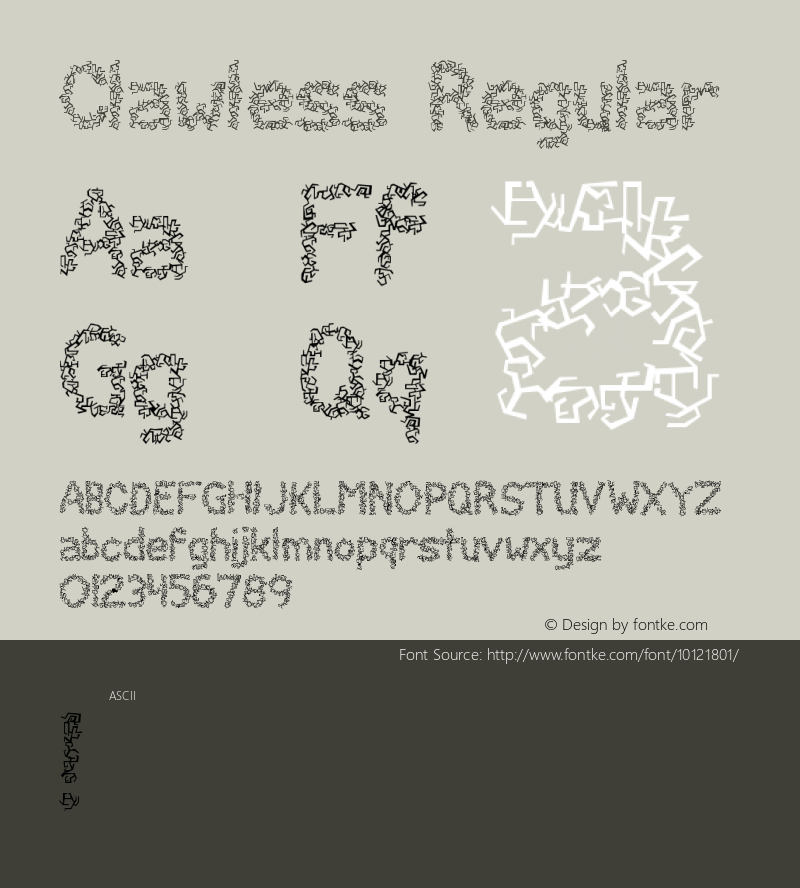 Clawless Regular Unknown Font Sample