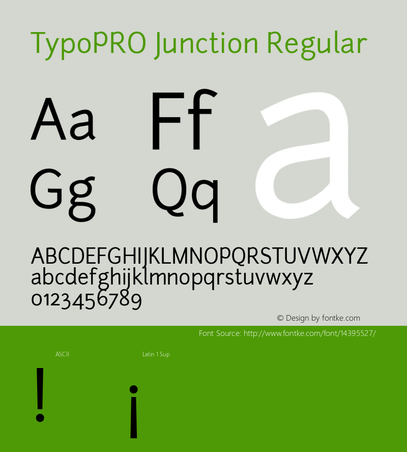 TypoPRO Junction Regular Version 1.056 Font Sample