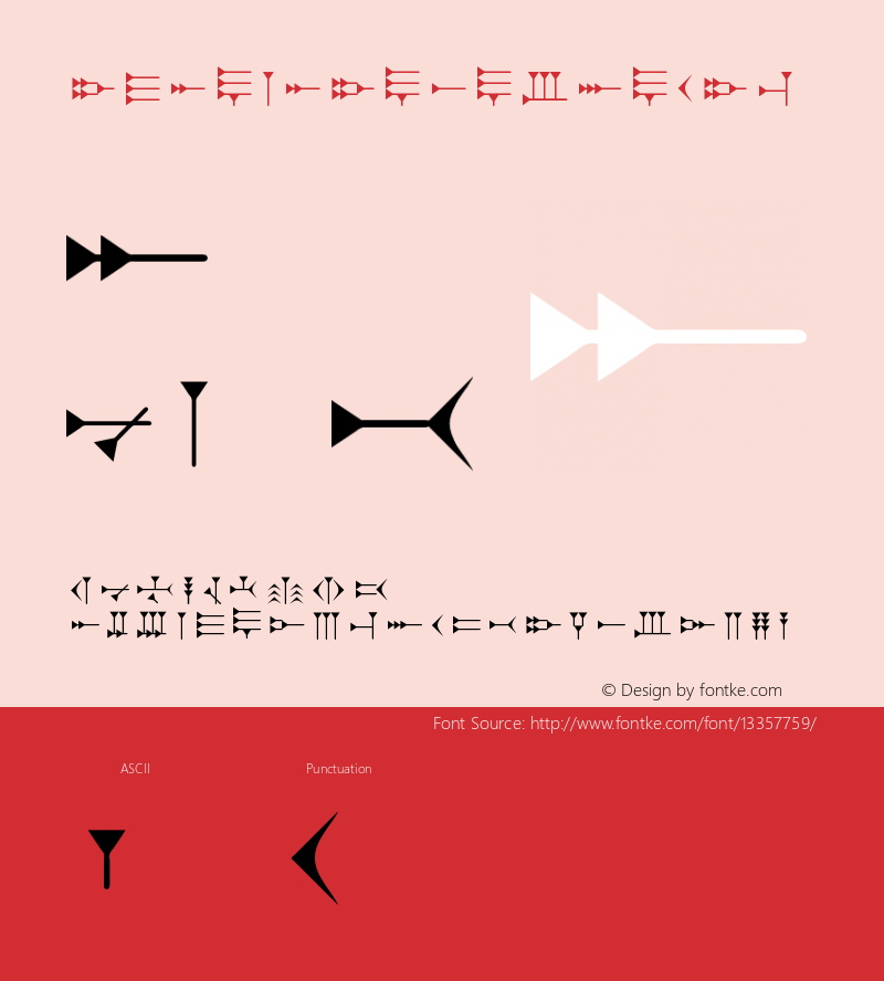 Archaic Ugaritic-Cuneiform Version 001.001 Font Sample