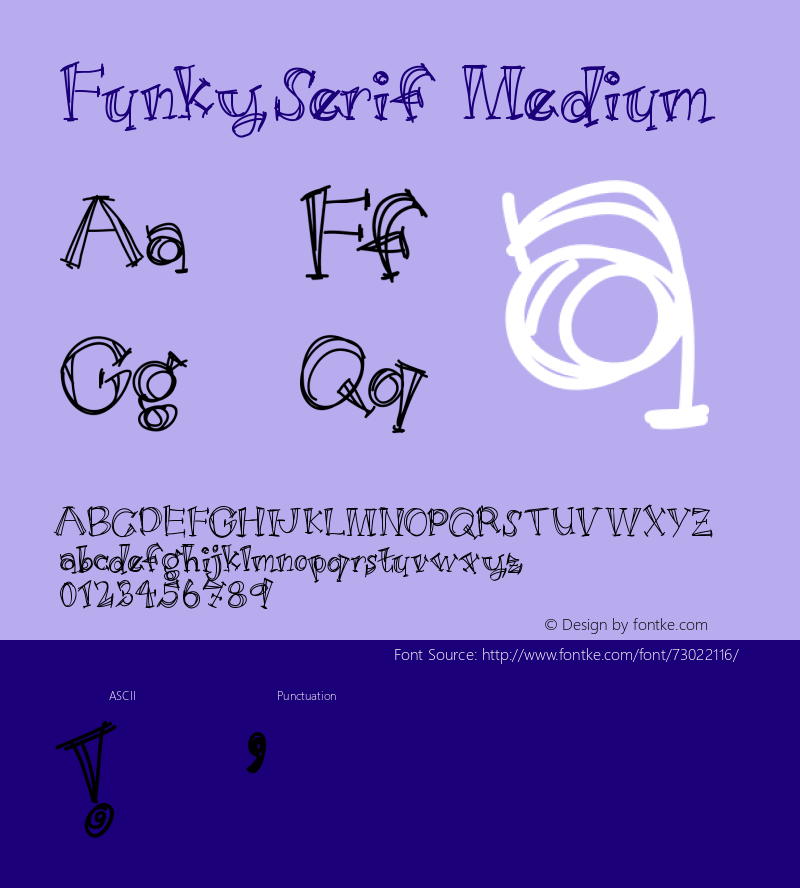 FunkySerif Version 001.000 Font Sample