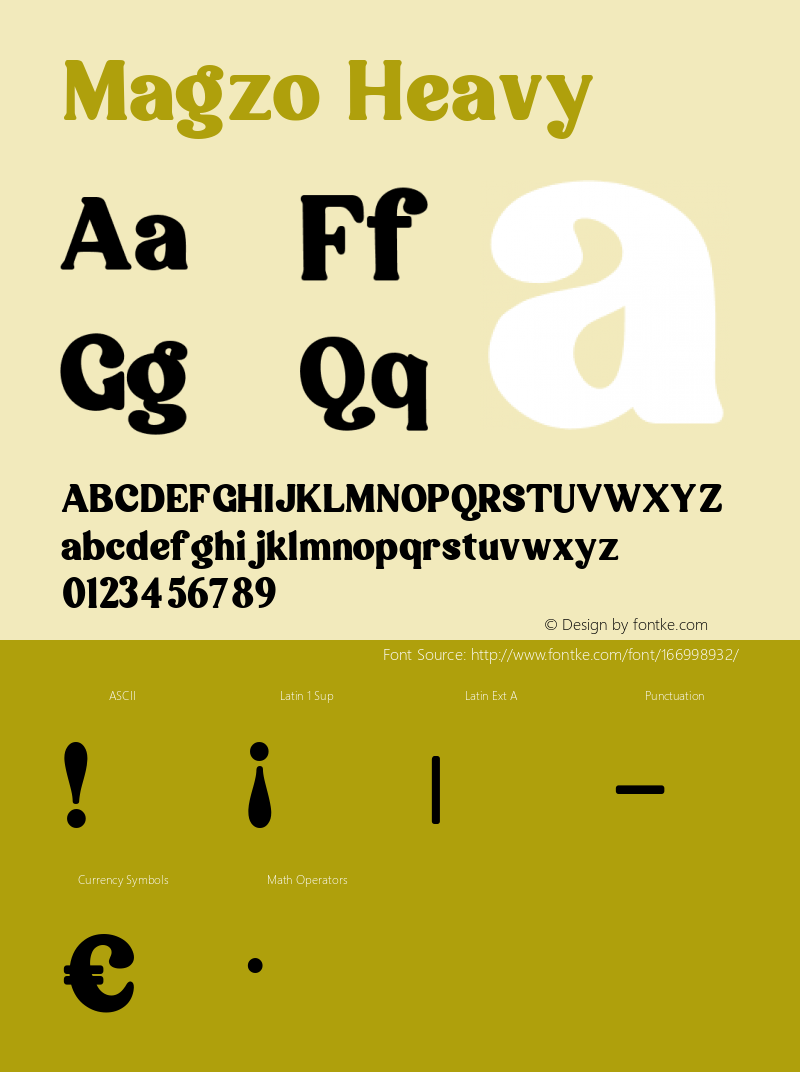 Magzo Heavy 1.00 Font Sample