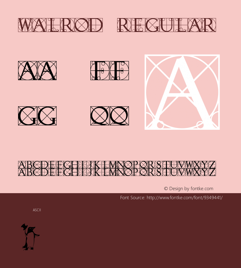 Walrod Regular Altsys Fontographer 3.5  8/26/92 Font Sample