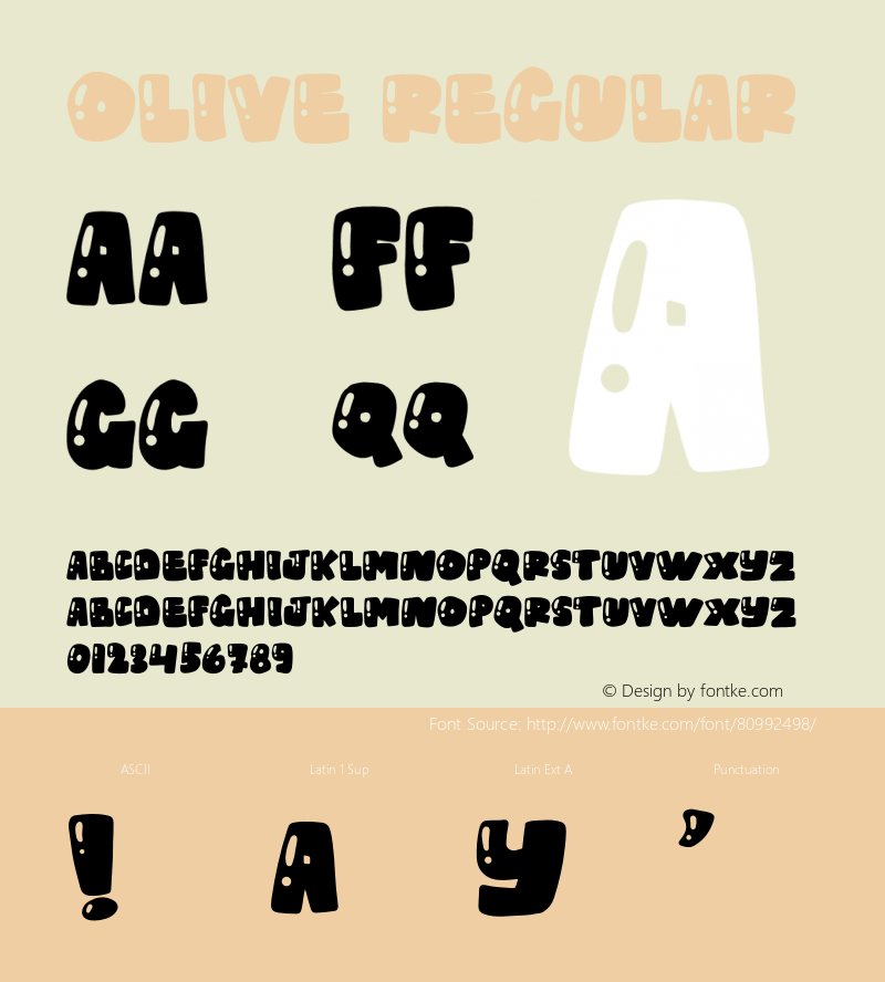 Olive Version 1.004;Fontself Maker 3.5.2 Font Sample