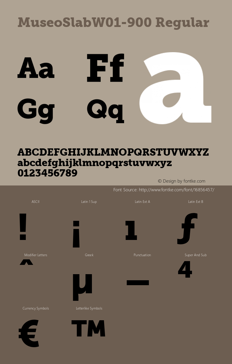 MuseoSlabW01-900 Regular Version 1.1 Font Sample