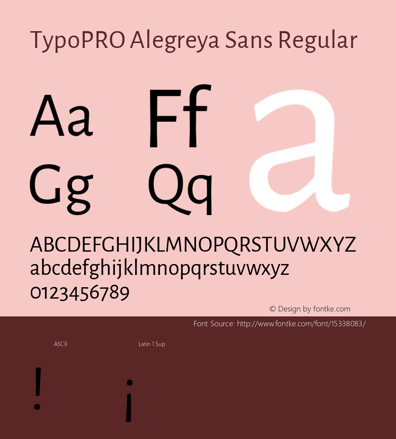 TypoPRO Alegreya Sans Regular Version 1.000;PS 001.000;hotconv 1.0.70;makeotf.lib2.5.58329 DEVELOPMENT Font Sample