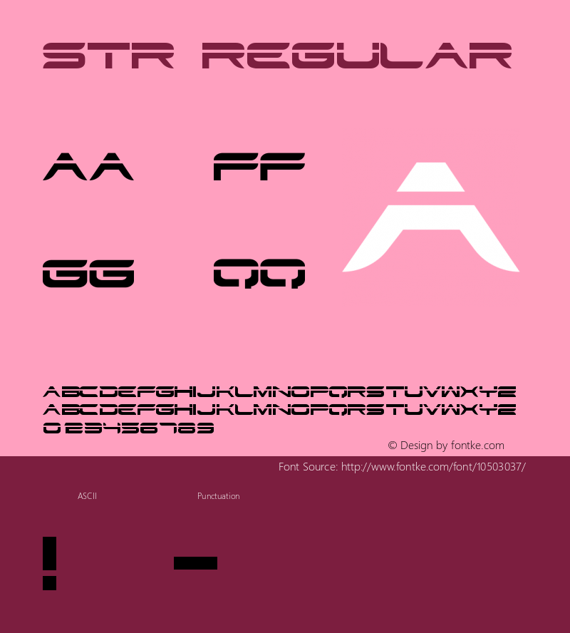 STR Regular 1 Font Sample