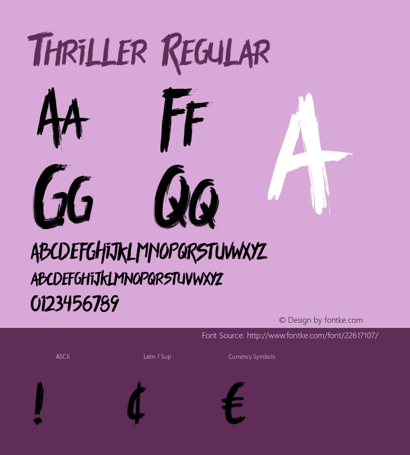 Thriller 1.000 Font Sample