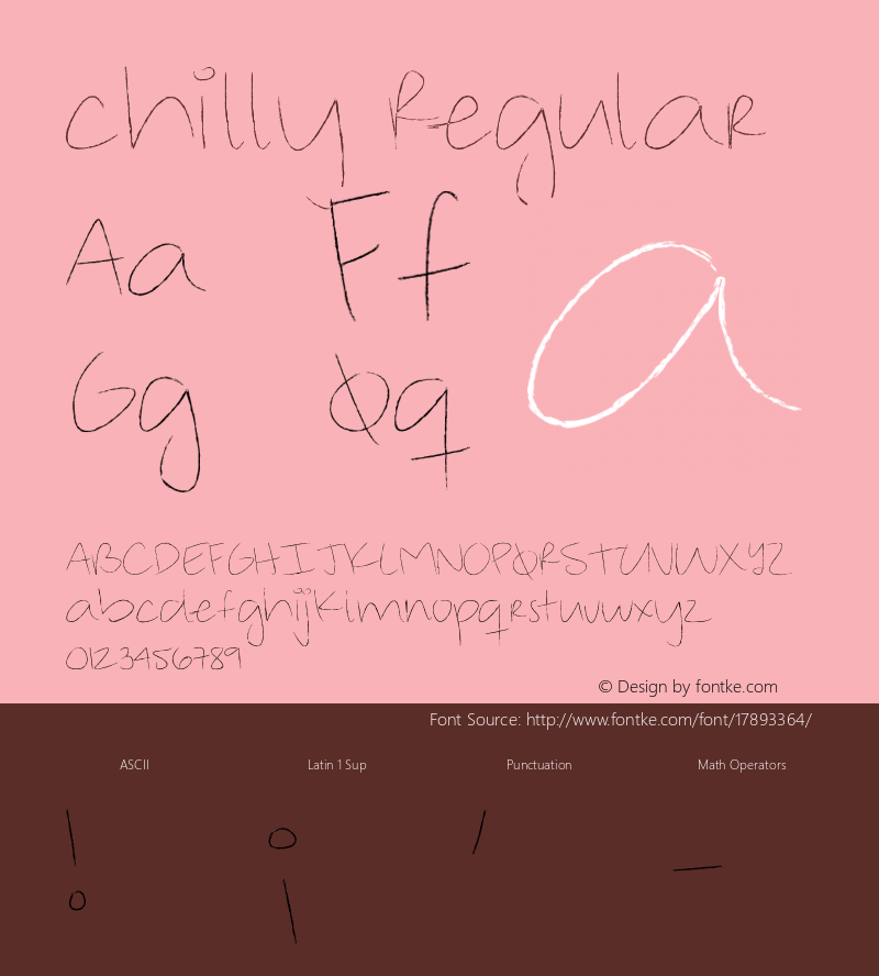 chilly Regular 001.001 Font Sample