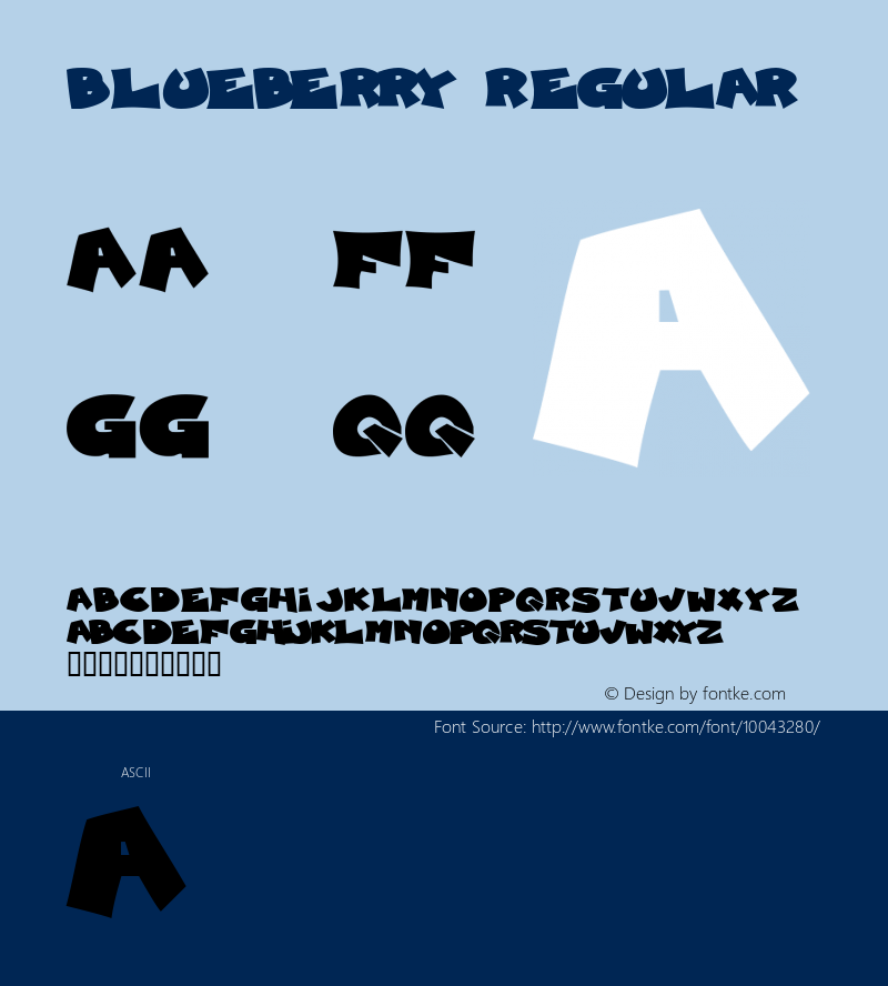 Blueberry Regular 1.0 Font Sample