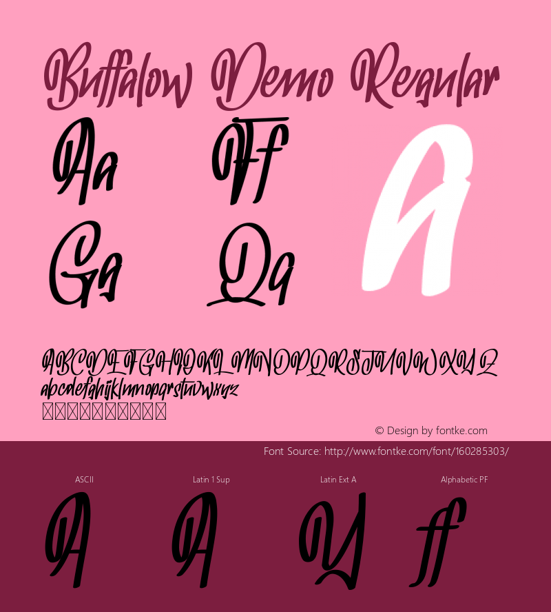 Buffalow Demo Version 1.002;Fontself Maker 3.5.1 Font Sample