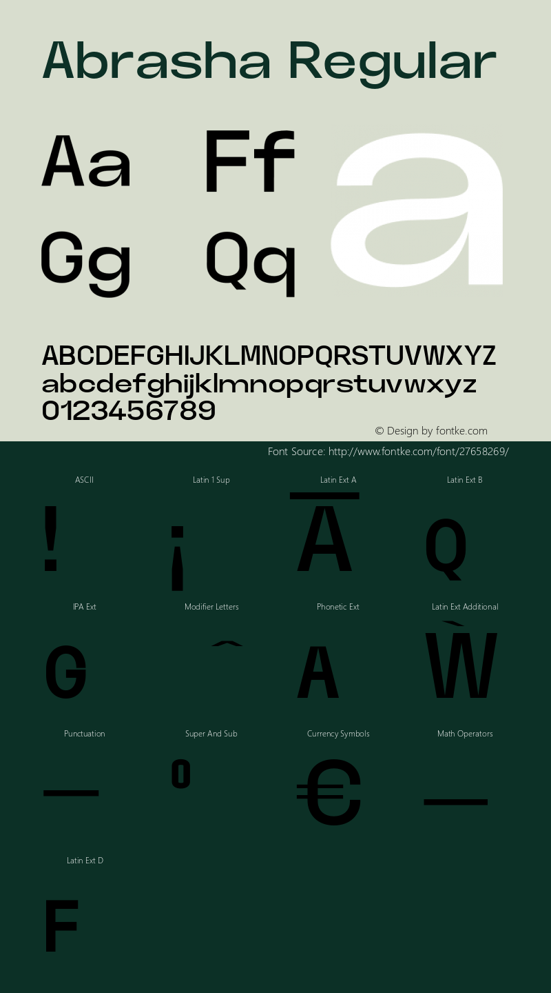 Abrasha-regular 0.1.0 Font Sample