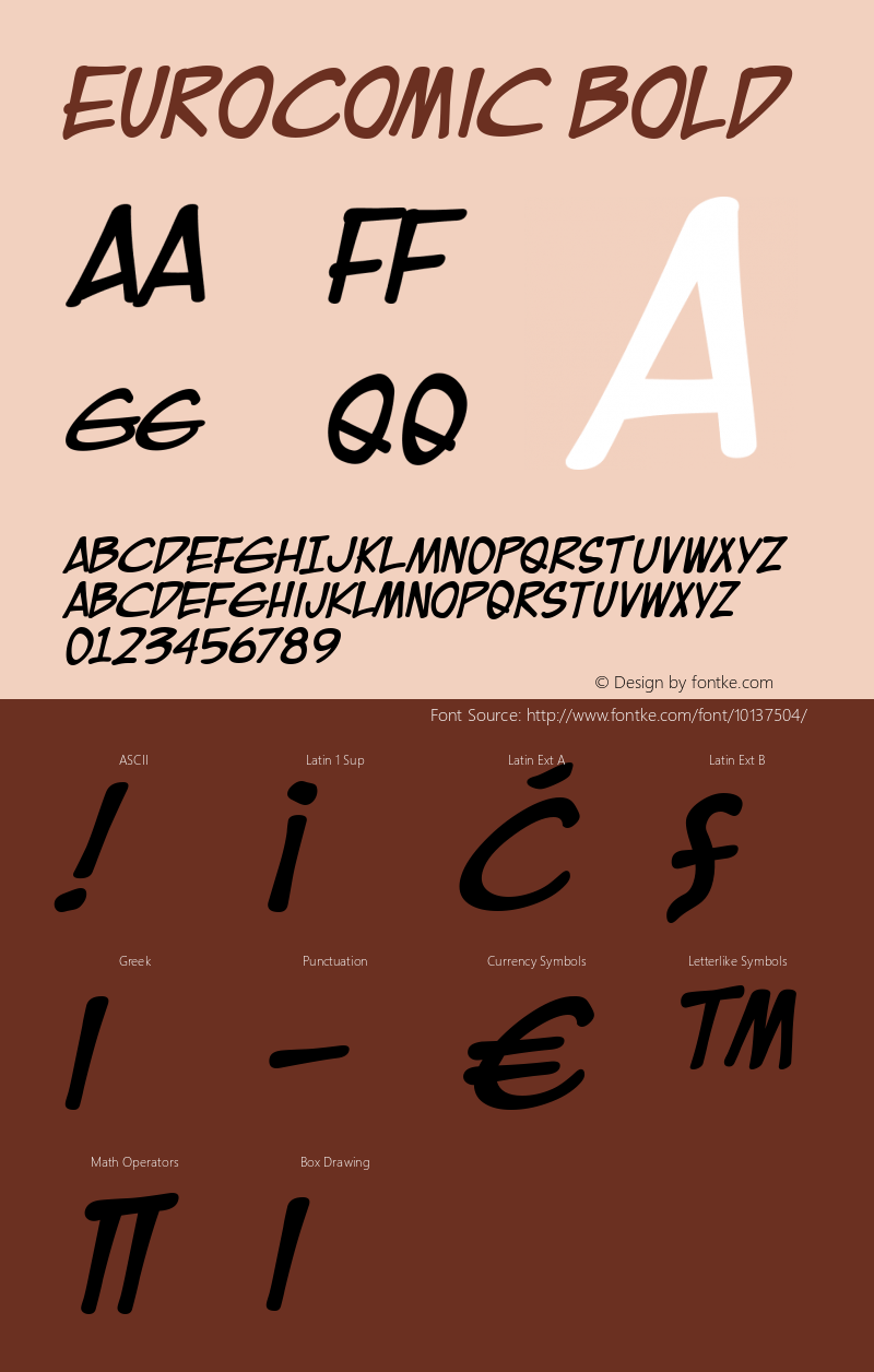 EuroComic Bold Macromedia Fontographer 4.1 2/18/02 Font Sample