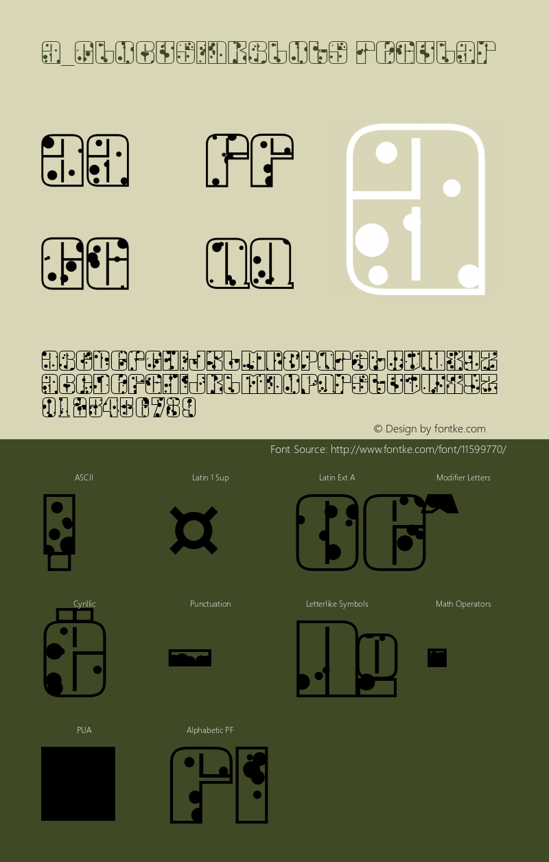 a_GlobusInkBlots Regular 01.02 Font Sample