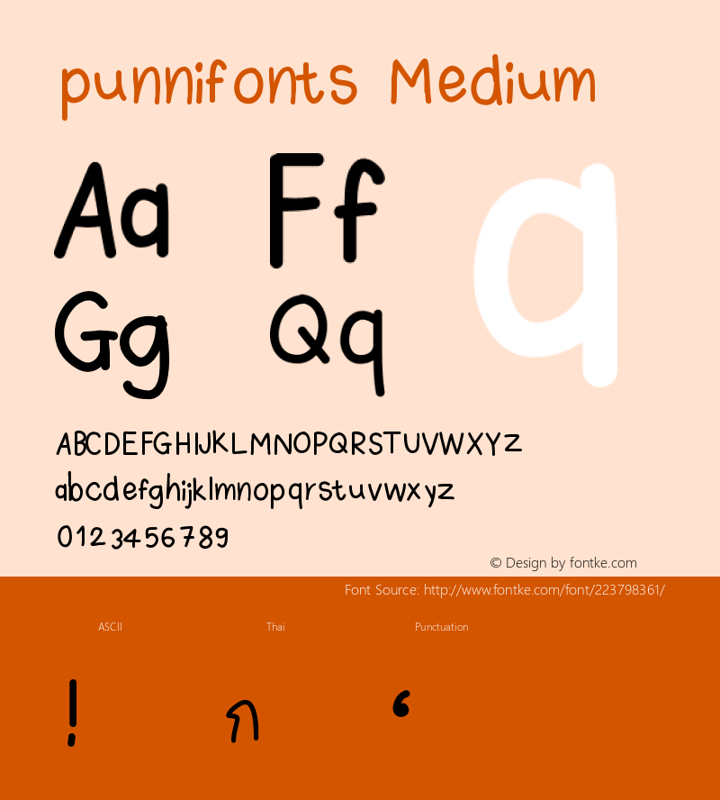 punnifonts Version 001.000图片样张