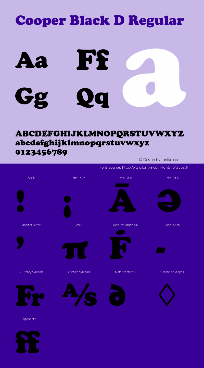 CooperBlaD Version 1.000;PS 1.00;hotconv 1.0.57;makeotf.lib2.0.21895 Font Sample