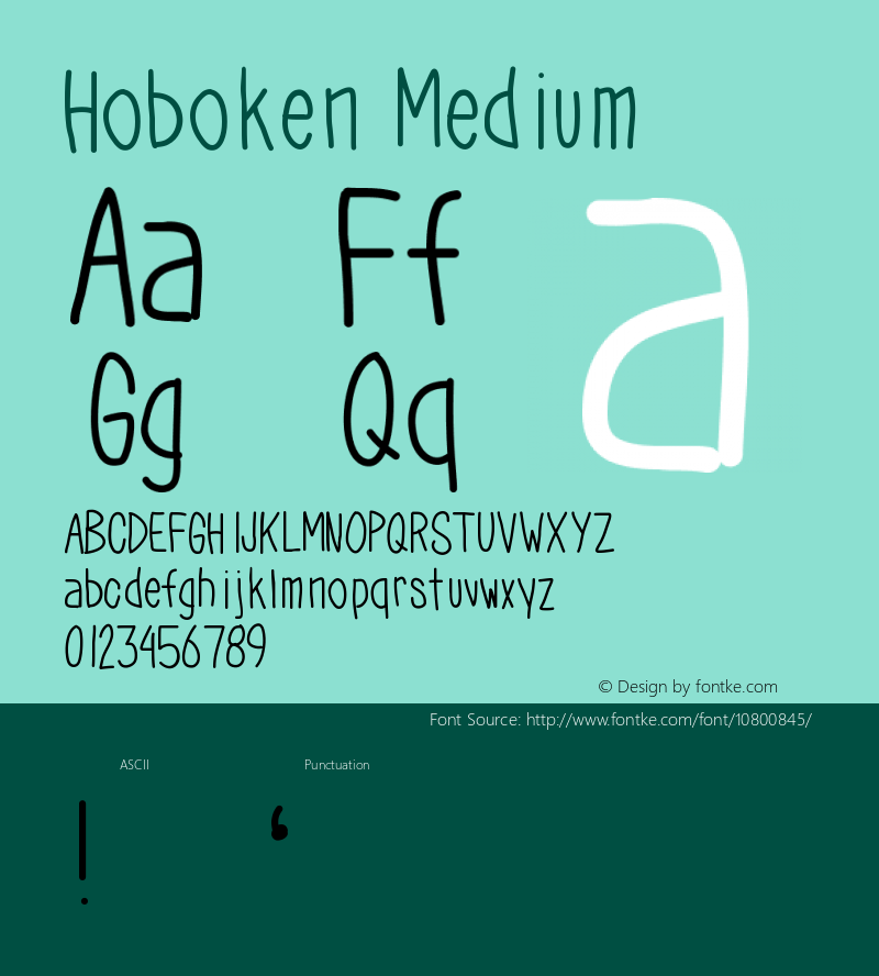 Hoboken Medium Version 001.000 Font Sample