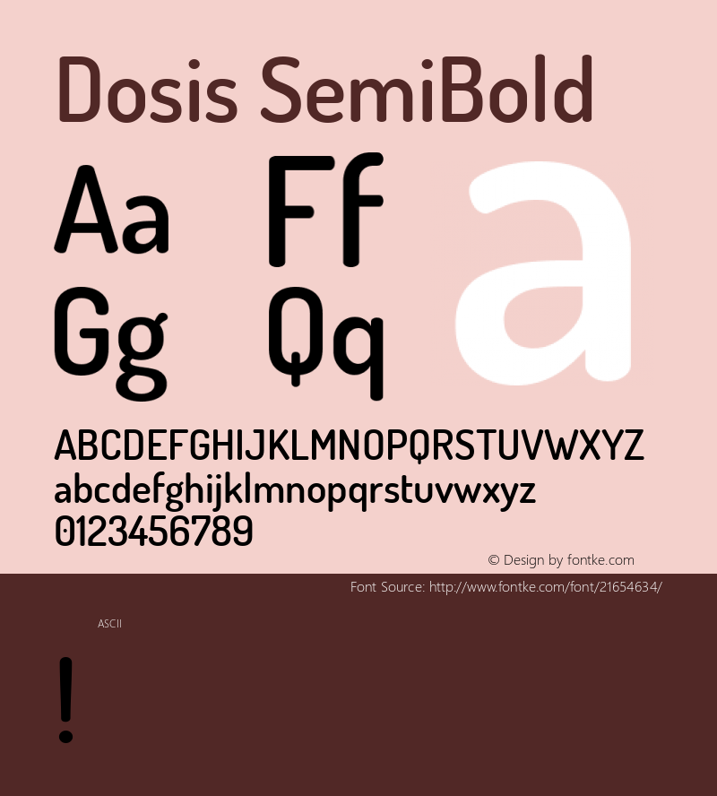 Dosis SemiBold  Font Sample