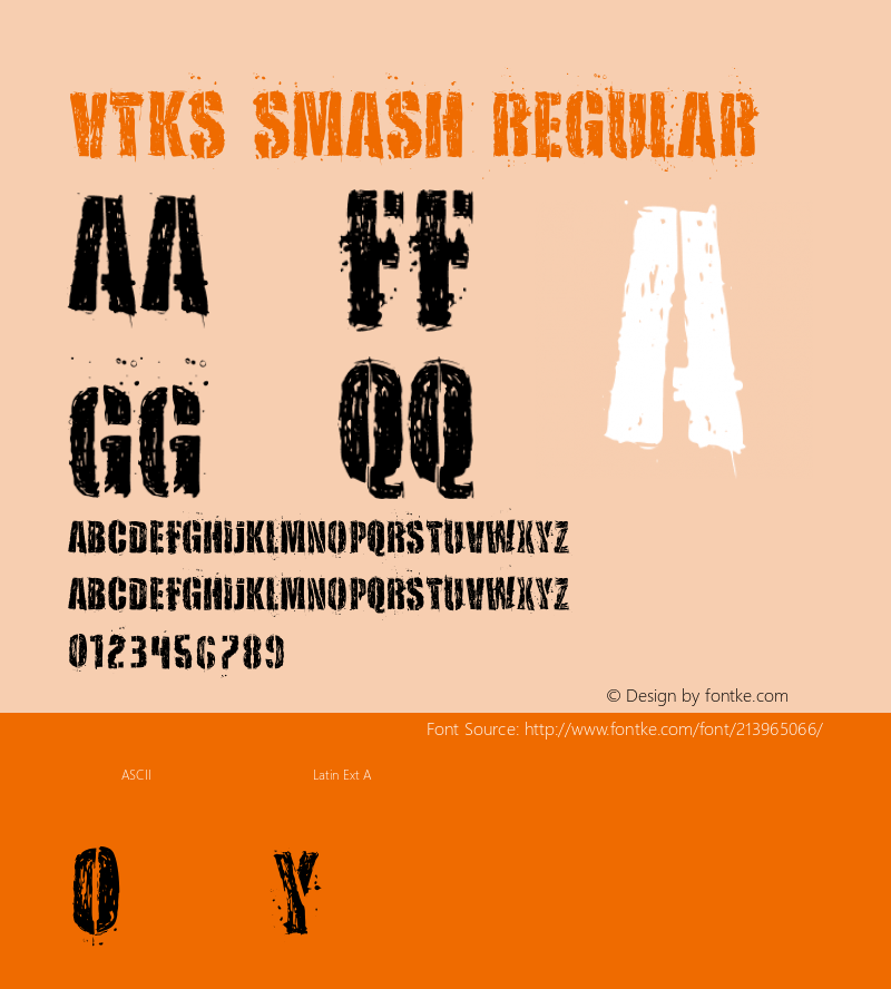 VTKS SMASH Version 1.001;Fontself Maker 3.5.7图片样张