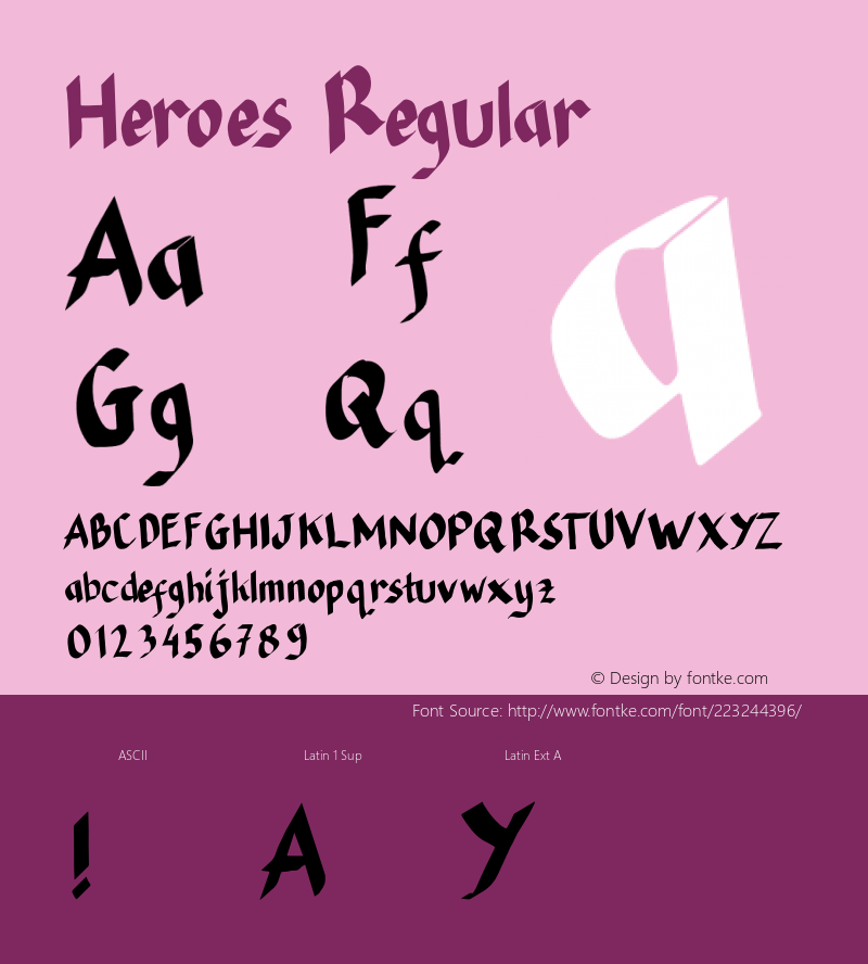 Heroes Version 1.005;Fontself Maker 3.4.0图片样张