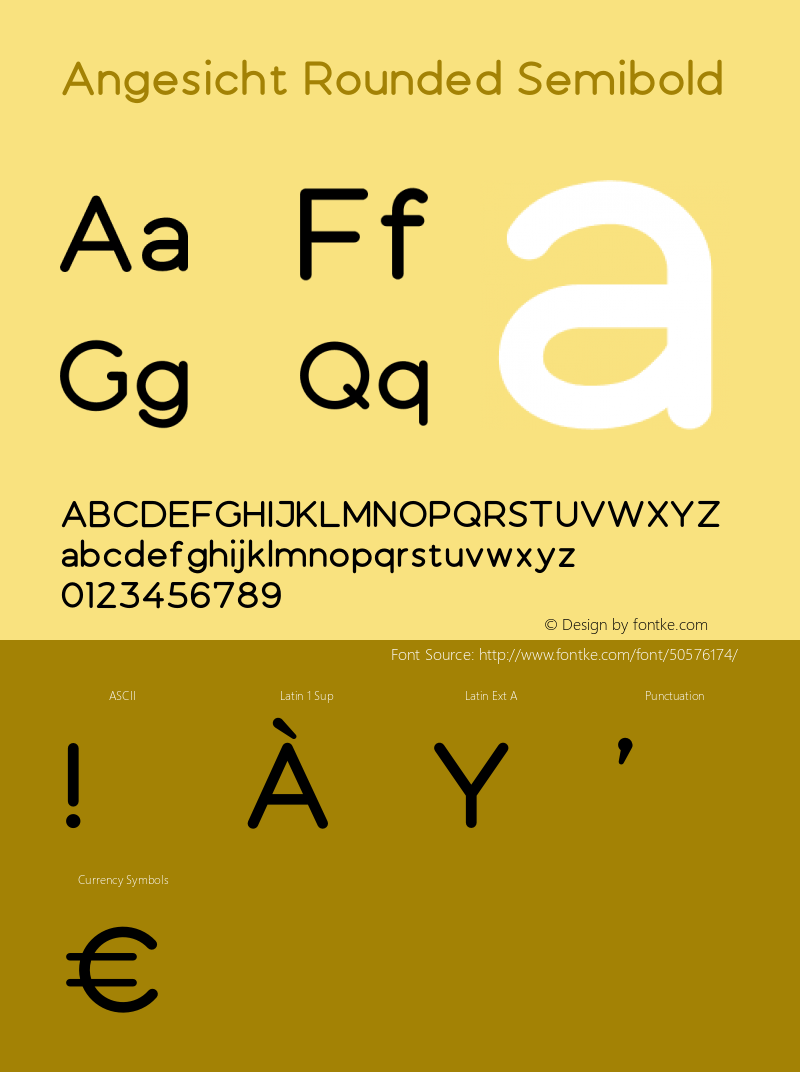 Angesicht Rounded Semibold Version 1.002;Fontself Maker 3.4.0 Font Sample