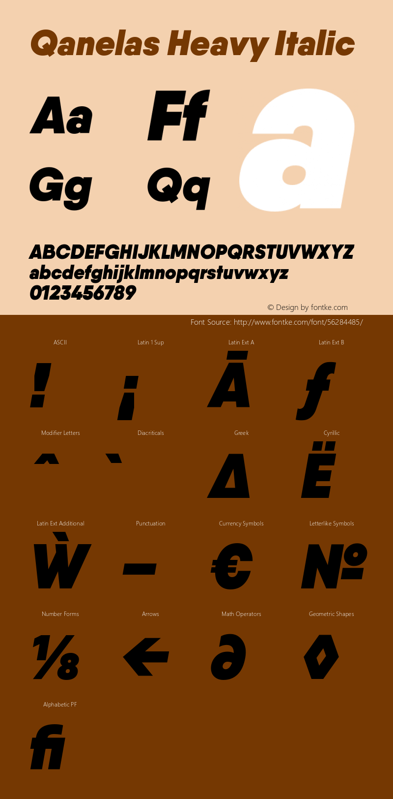 Qanelas-HeavyItalic Version 1.000;PS 001.000;hotconv 1.0.88;makeotf.lib2.5.64775 Font Sample