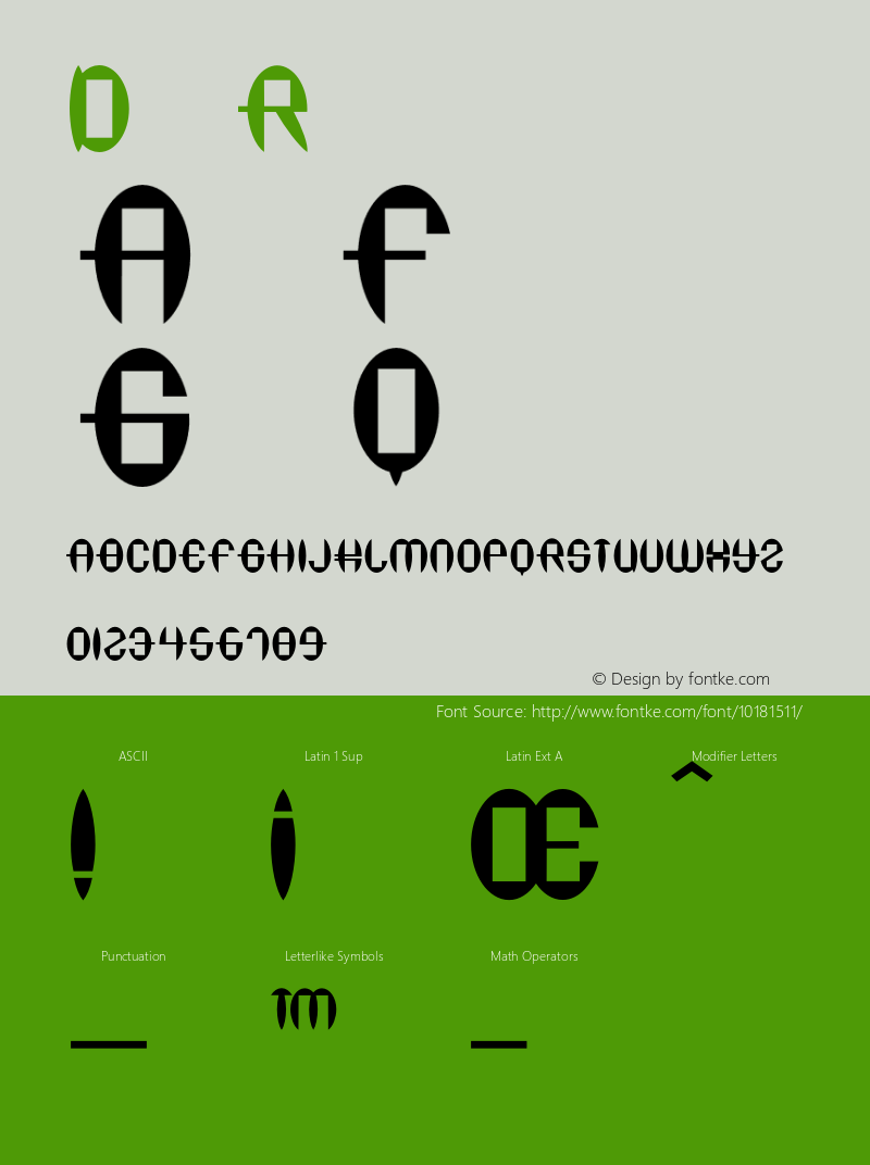 Dig Regular 001.001 Font Sample