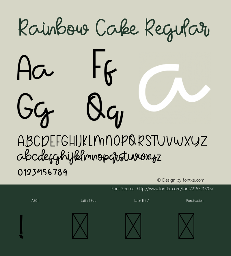 Rainbow Cake Version 1.004;Fontself Maker 3.5.1图片样张