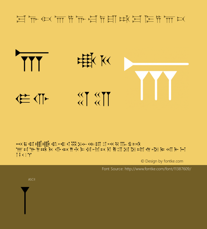Archaic Old-Persian Version 001.001 Font Sample