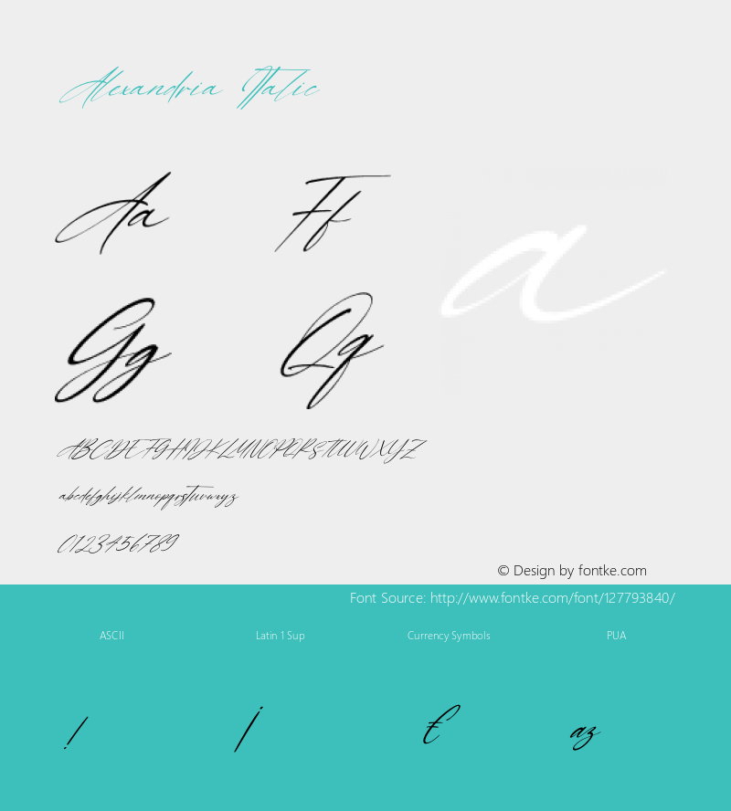 Alexandria Italic Version 1.00;November 5, 2020;FontCreator 12.0.0.2563 64-bit Font Sample