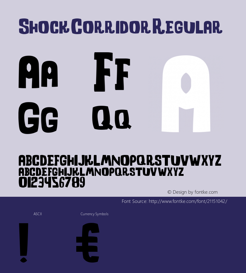 ShockCorridor-Regular Version 1.000;PS 001.001;hotconv 1.0.56 Font Sample