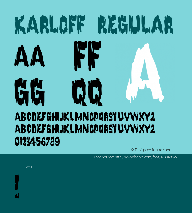 Karloff Regular Altsys Fontographer 3.5  8/13/92 Font Sample