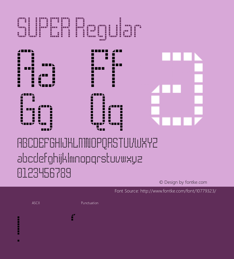 SUPER Regular Version 1.0 Font Sample