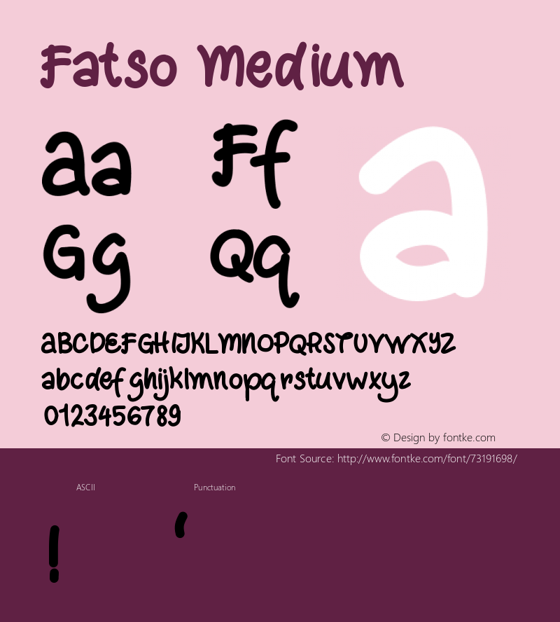 Fatso Version 001.000 Font Sample