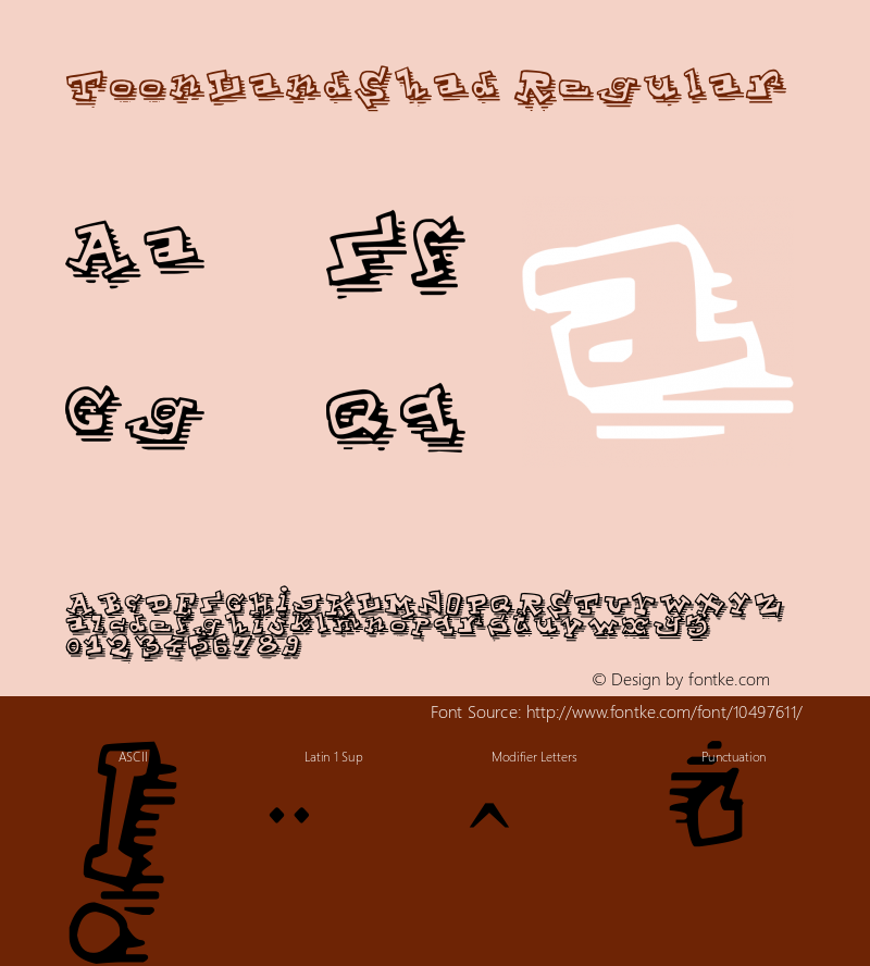 ToonLandShad Regular Version 1.00 July 28, 2010, initial release Font Sample