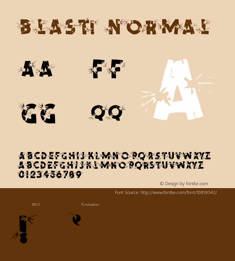 Blast! Normal Version 1.000 Font Sample