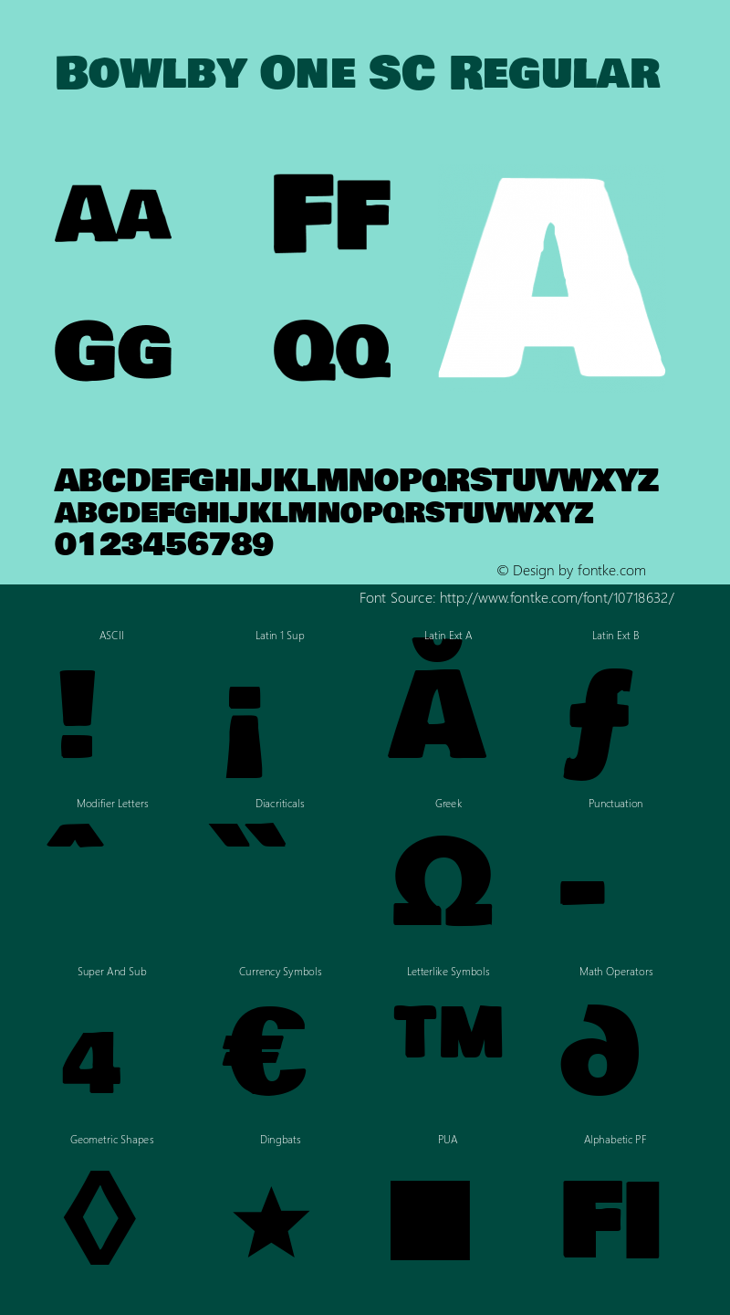 Bowlby One SC Regular Version 1.2 Font Sample