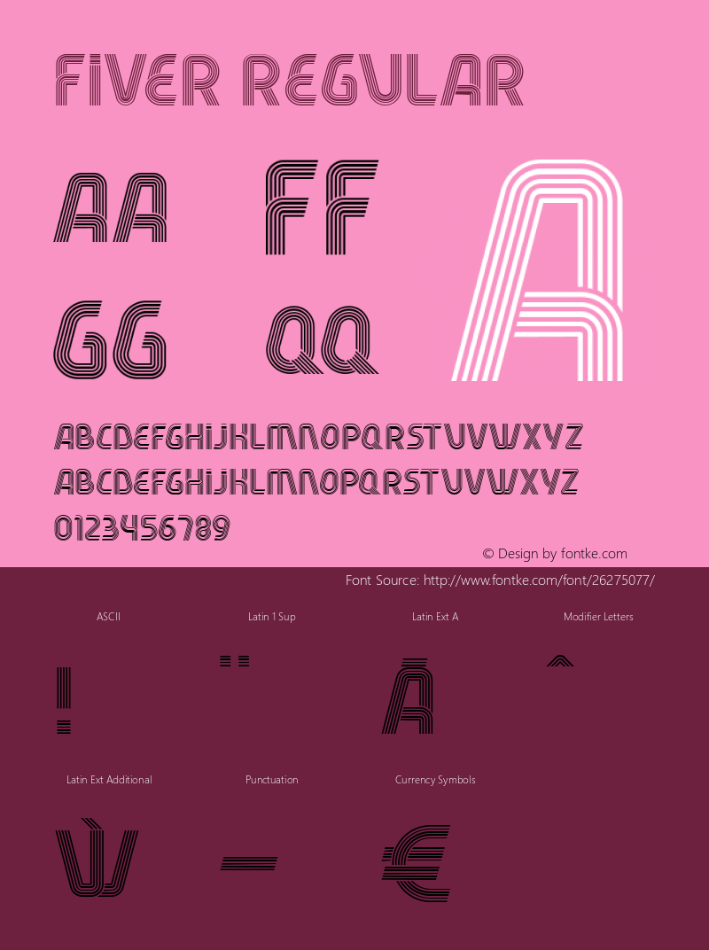 Fiver  Font Sample