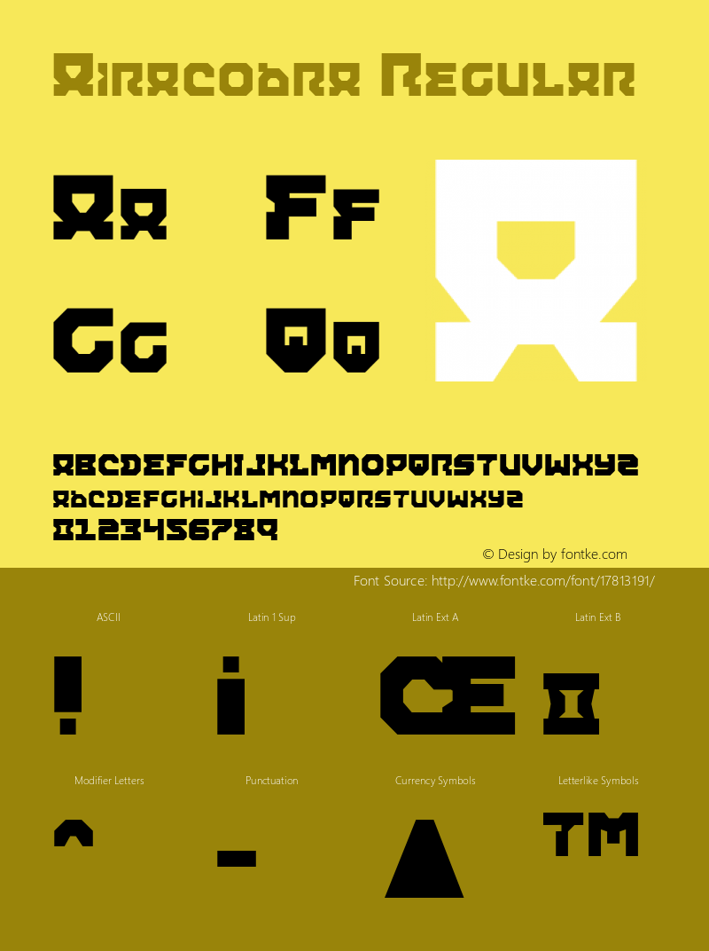 Airacobra Regular 001.000 Font Sample