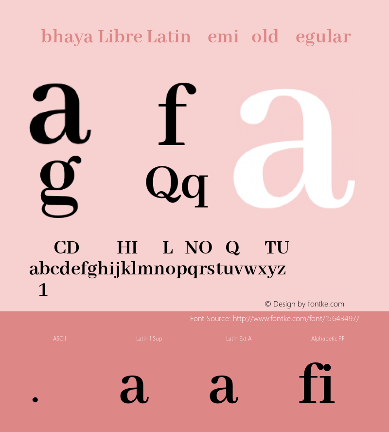 Abhaya Libre Latin SemiBold Regular Version 1.000;PS 000.041;hotconv 1.0.70;makeotf.lib2.5.58329 Font Sample