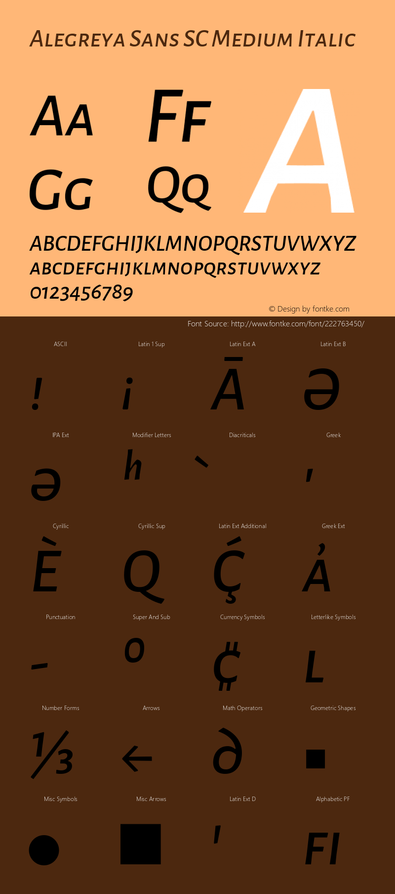 Alegreya Sans SC Medium Italic Version 2.003; ttfautohint (v1.6)图片样张