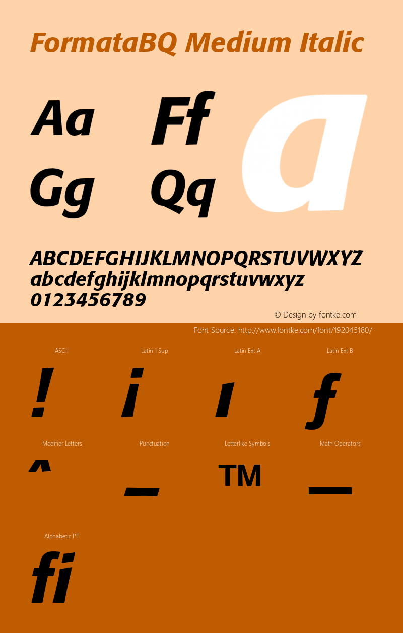 FormataBQ Medium Italic 001.001图片样张