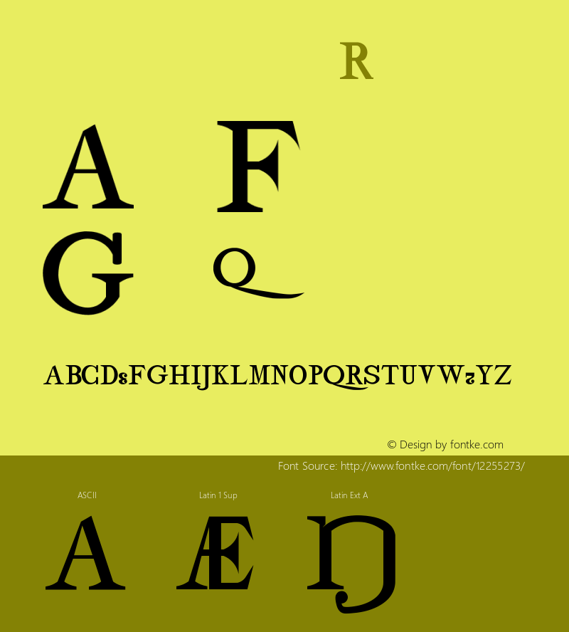 drmdozscbx10 Regular Version 001.001 Font Sample