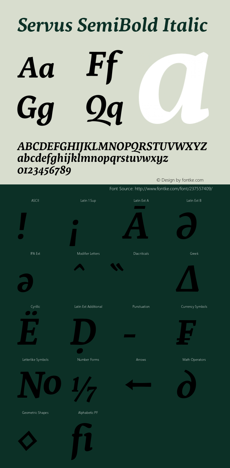 Servus SemiBold Italic Version 1.506;PS 001.506;hotconv 1.0.88;makeotf.lib2.5.64775图片样张