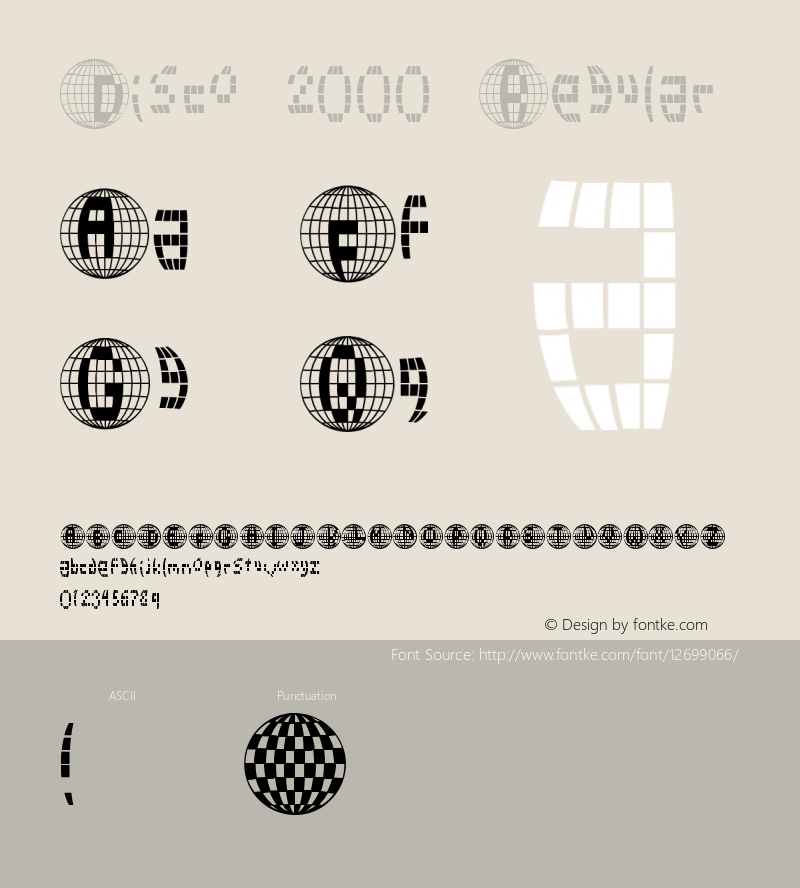 Disco 2000 Regular Version 1.0 Font Sample