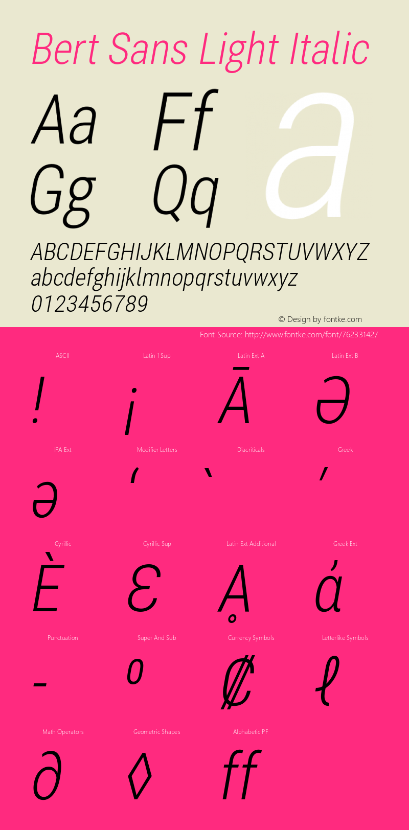 Bert Sans Light Italic Version 12.135;July 10, 2020;FontCreator 13.0.0.2655 64-bit Font Sample