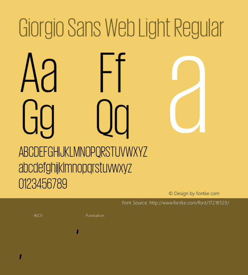 Giorgio Sans Web Light Regular Version None 2012 Font Sample