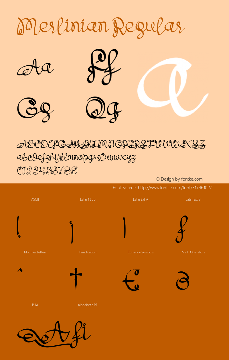 Merlinian Version 1.00;June 2, 2019;FontCreator 11.5.0.2430 64-bit Font Sample